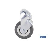 RUEDA GOMA/GRIS PASANTE Ø65X21MM