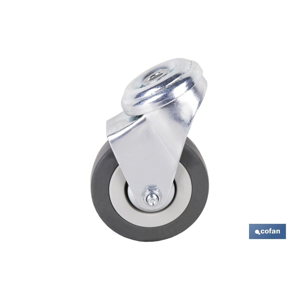 RUEDA GOMA/GRIS PASANTE Ø60X22MM Venta unitaria