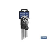 JGO 9 LLAVES ACODADAS TORX (T-10 - T-50)