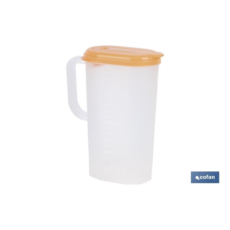 JARRA DE AGUA 2L NARANJA  MODELO MANANTIAL 25X19X9.5CM