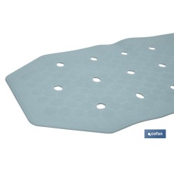 ALFOMBRA ANTIDESLIZANTE CON VENTOSAS BAÑERA/DUCHA AZUL CLARO 36 X 72 cm