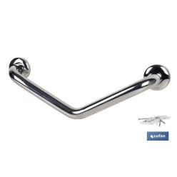 BARRA DE APOYO CON ANGULO DE 135º DE ACERO INOXIDABLE 304 (50 x 3.2 CM)