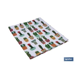 MANTEL ANTIMANCHAS CACTUS  1,40 X 1,80