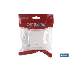 PULSADOR CAMPANA SUPERFICIE MODELO ATLANTIS 10A BLANCO