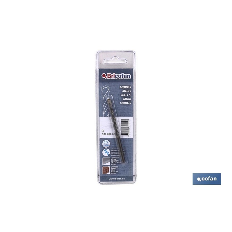 BL 1 UDS BROCA MUROS BRICOFAN 9 X 120 mm