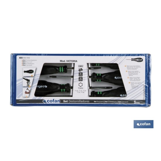 SET DESTORNILLADOR 5 PCS. TORX