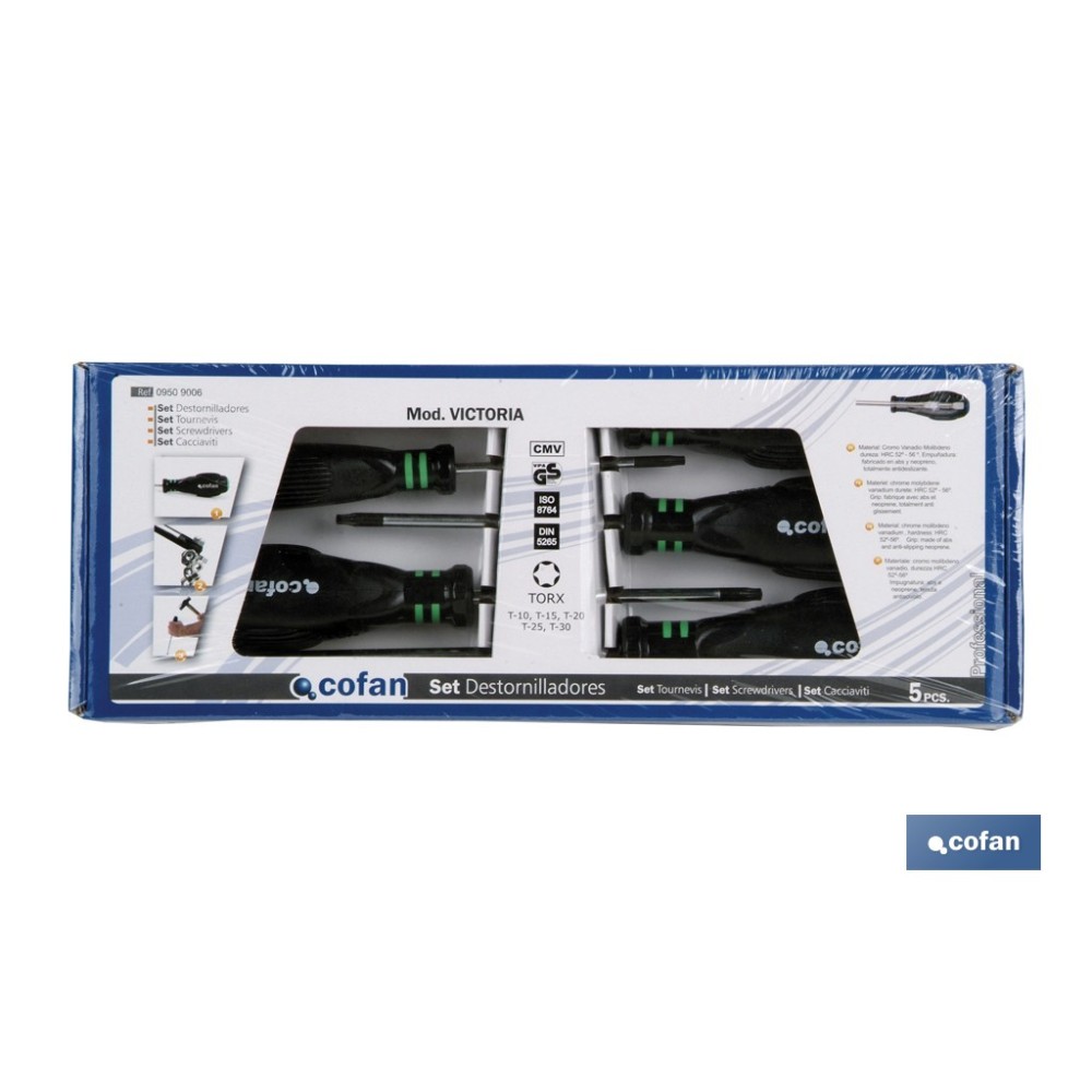SET DESTORNILLADOR 5 PCS. TORX