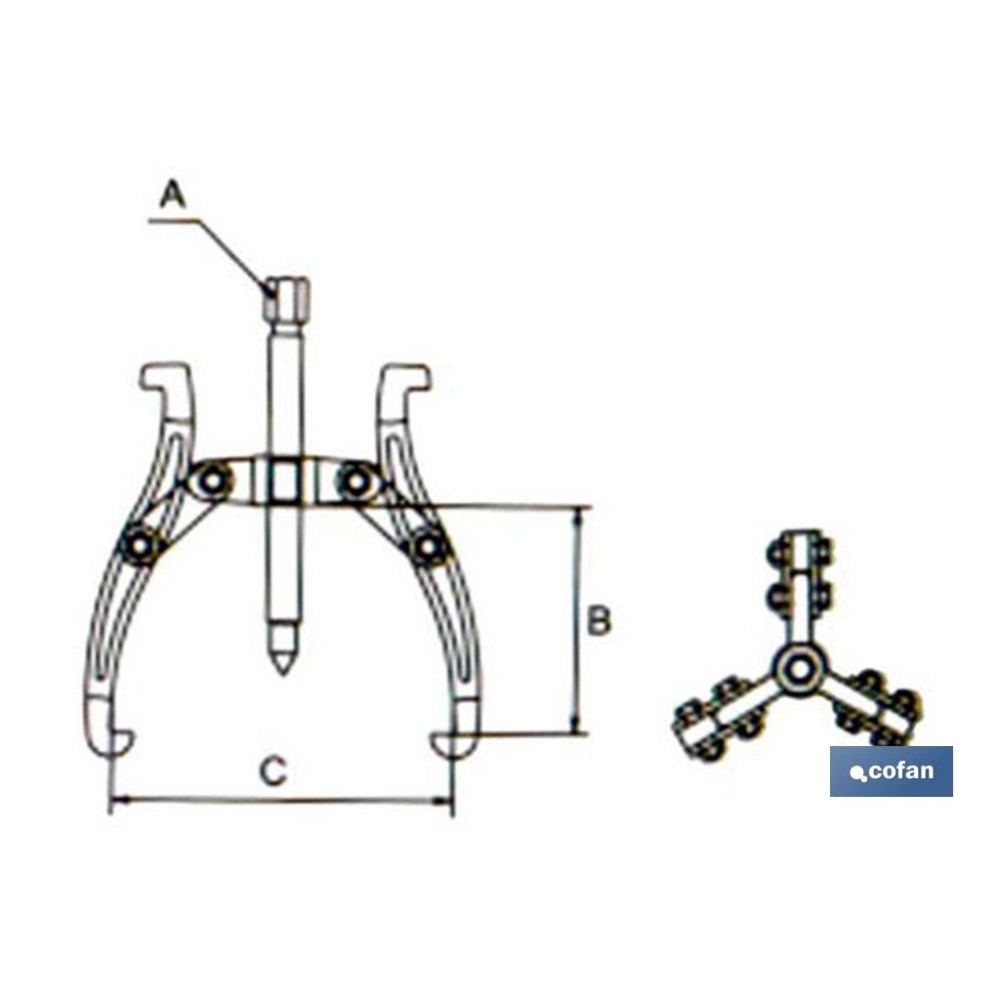 EXTRACTOR 3 GARRAS ARTICULADAS 8 30-210