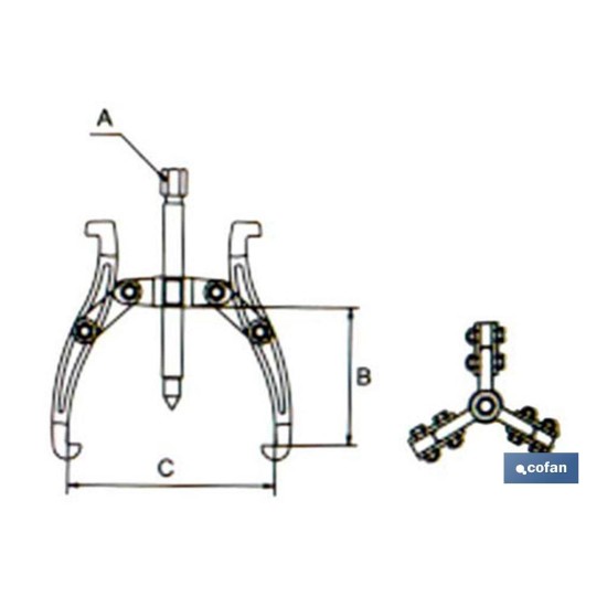 EXTRACTOR 3 GARRAS ARTICULADAS 12 50-317