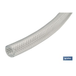 MANGUERA PVC CRISTAL C/REFUERZO 30x38mm/25m