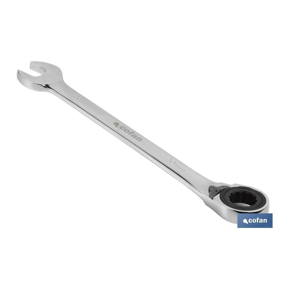 LLAVE COMBINADA CARRACA REVERS. 30MM