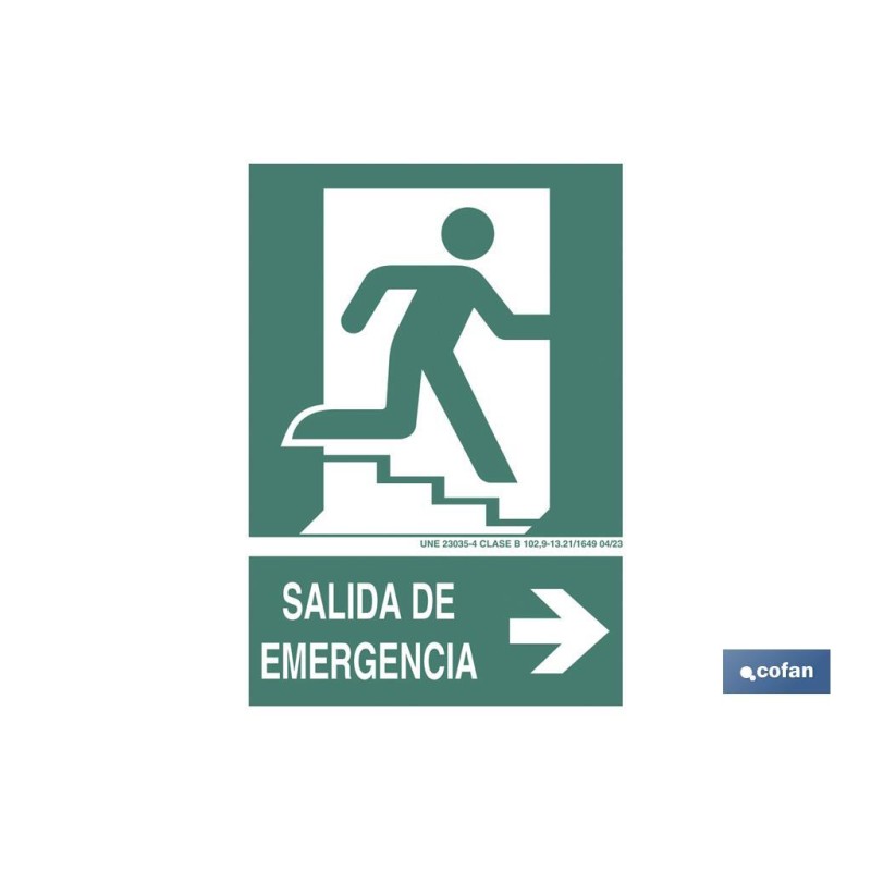 SEÑAL LUMINISCENTE 297X210MM.