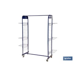 EXPOSITOR C/RUEDAS PARA ROPA Y CALZADO