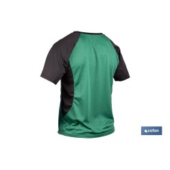CAMISETA TRANSPIRABLE MODELO PILOTE VERDE-NEGRA 160 g/m2 TALLA-XL