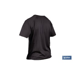 CAMISETA TRANSPIRABLE MODELO PILOTE NEGRA 160 g/m2 TALLA-XXXL