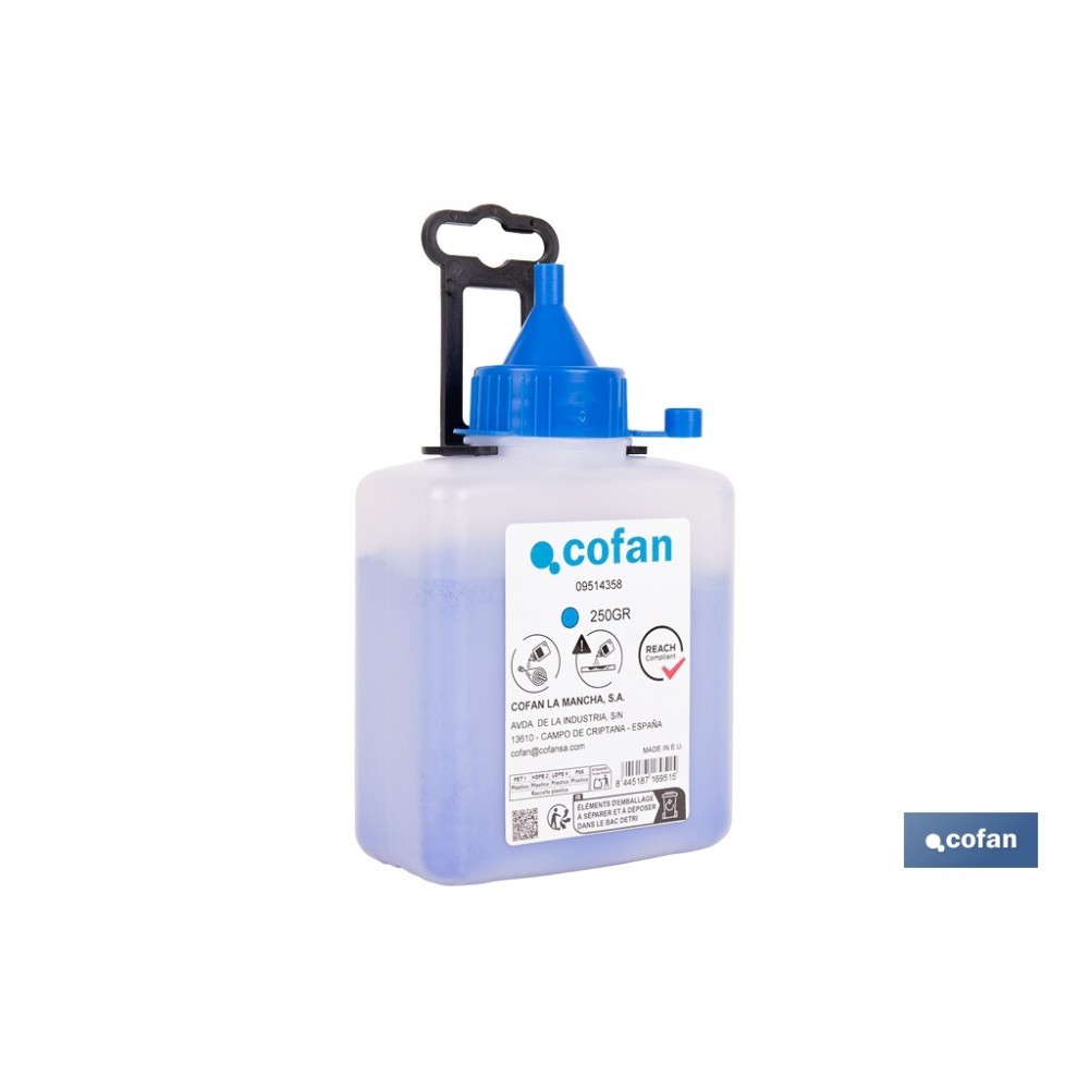FRASCO DE POLVO AZUL 250 GRS