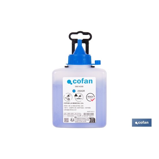FRASCO DE POLVO AZUL 250 GRS