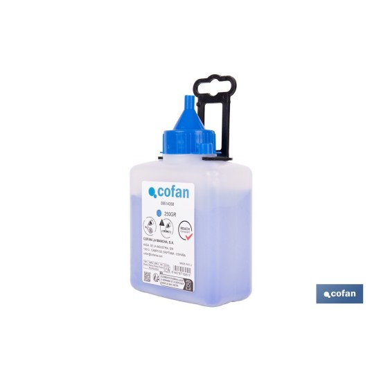 FRASCO DE POLVO AZUL 250 GRS