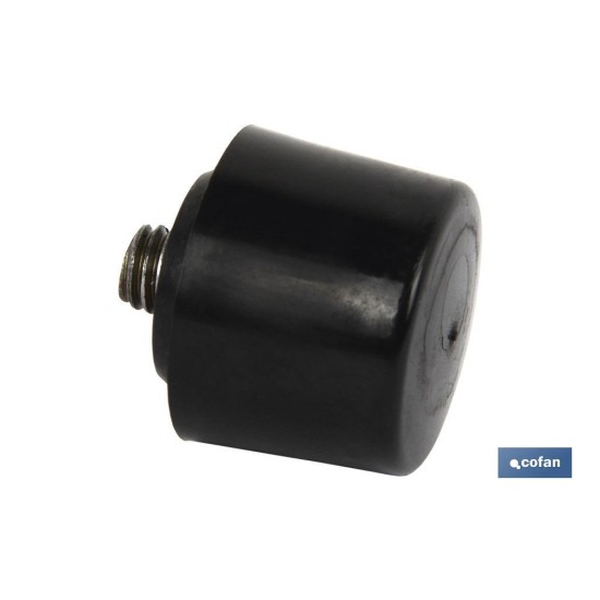 CABEZAL MARTILLO DE PU NEGRO Ø28 MM
