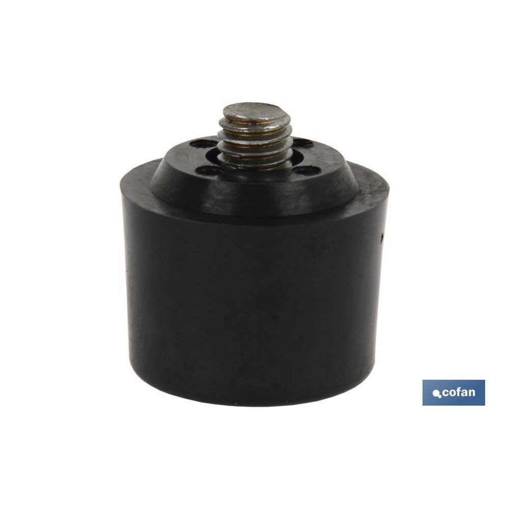 CABEZAL MARTILLO DE PU NEGRO Ø28 MM