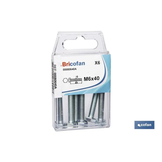 Comprar BL 6 UDS. DIN-933 M-6X40 Z (PACK: 1 Cofan | almacendeferreteriacor.es