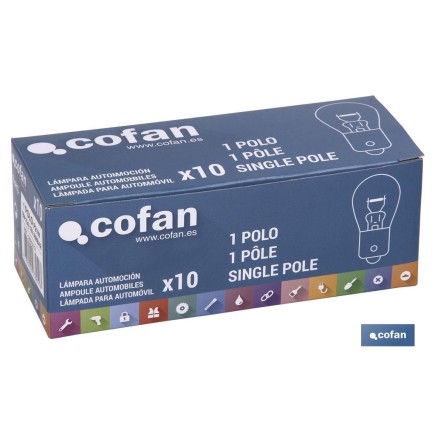 LÁMPARA COFAN P21W 12V (BA15S) AMBAR