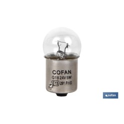 LÁMPARA COFAN PILOTO R5W (BA15s) 24V venta unitaria