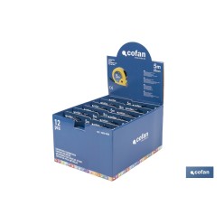 EXPOSITOR DE FLEXÓMETROS 25 MM X 5 M 12 UDS.