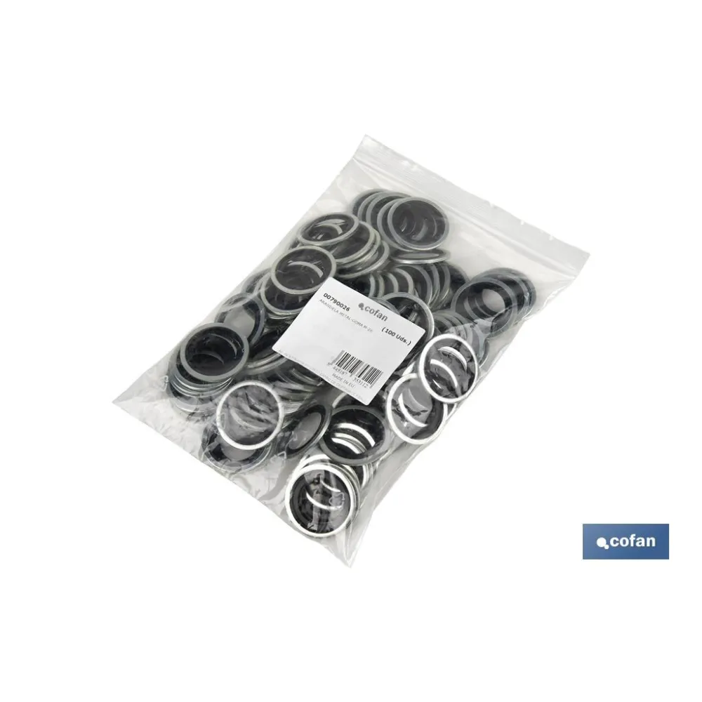Comprar ARANDELA METAL GOMA M-24 (PACK: 100 Cofan | almacendeferreteriacor.es