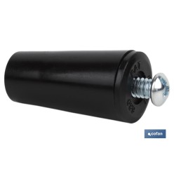 TOPE PERSIANA 40 MM NEGRO CON TORNILLO M-6 VENTA UNITARIA