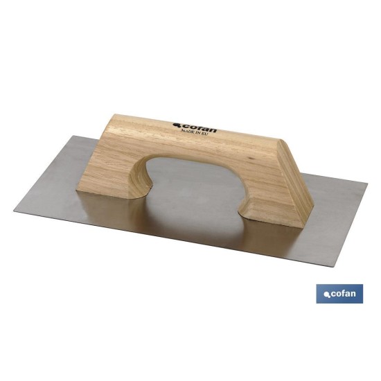LLANA LISA INOX MANGO MADERA 300X150X0,6