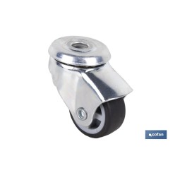 RUEDA GOMA/GRIS PASANTE Ø30X18MM