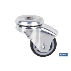 RUEDA GOMA/GRIS PASANTE Ø30X18MM