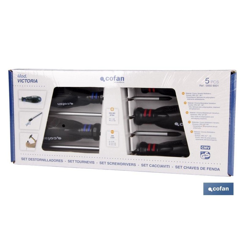SET DESTORNILLADOR 5 PCS. TORX