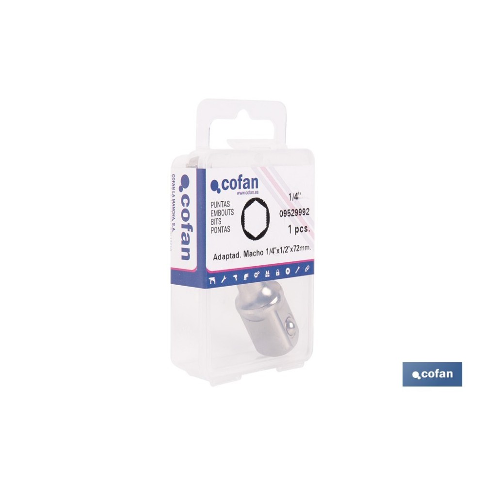 ADAPTADOR PORTA VASOS 1/2 X 72 MM