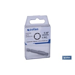 ADAPTADOR PORTA VASOS 1/4 X 25 MM