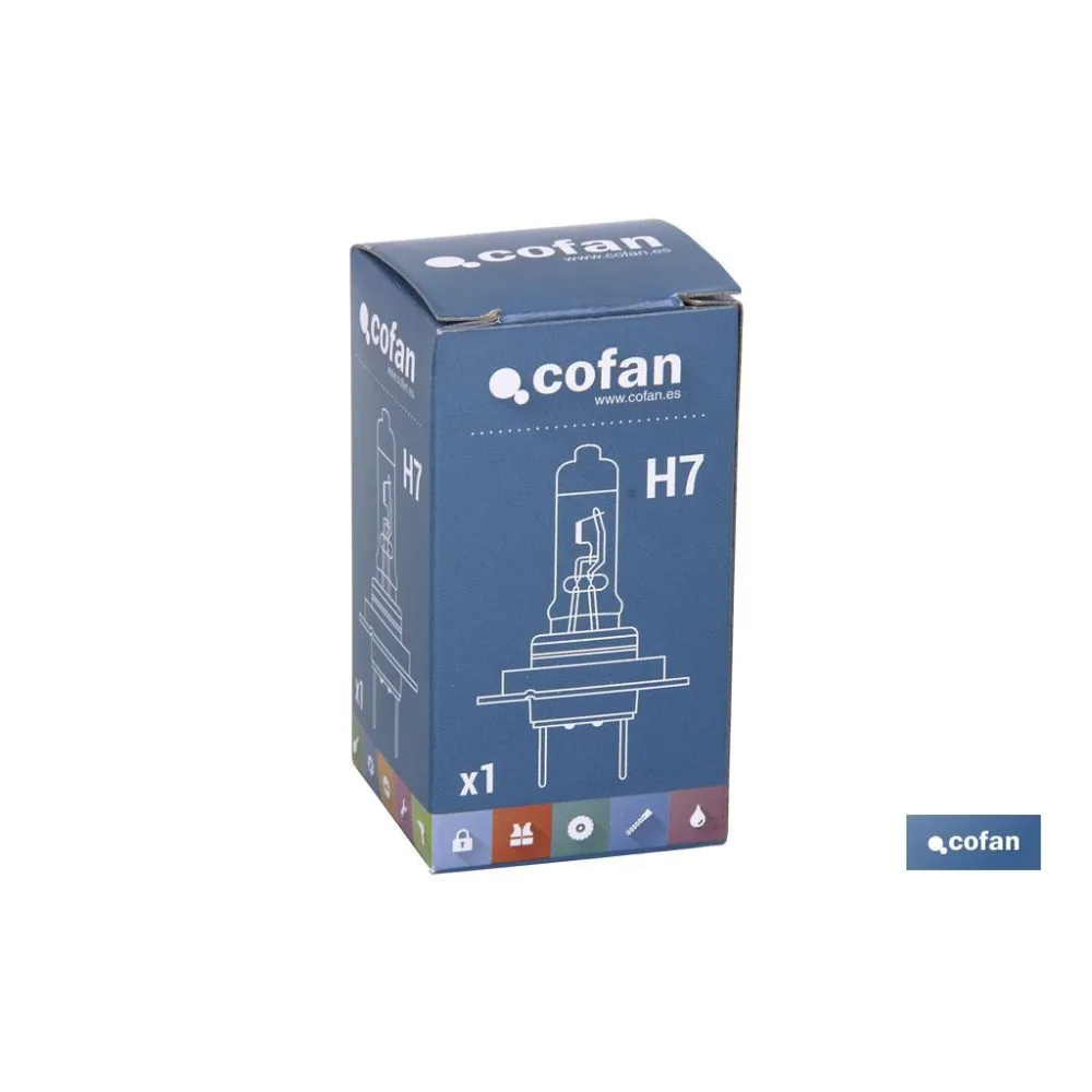 Comprar LÁMPARA HALÓGENA COFAN H7 (Px26d) 1 Cofan | almacendeferreteriacor.es