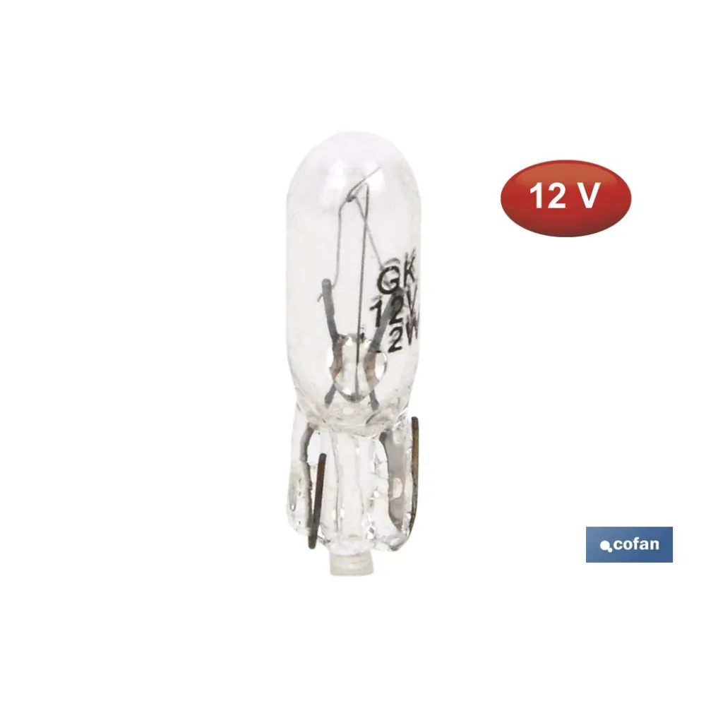 Comprar LÁMPARA S/CASQUILLO W1,2-T5 12V ven Cofan | almacendeferreteriacor.es