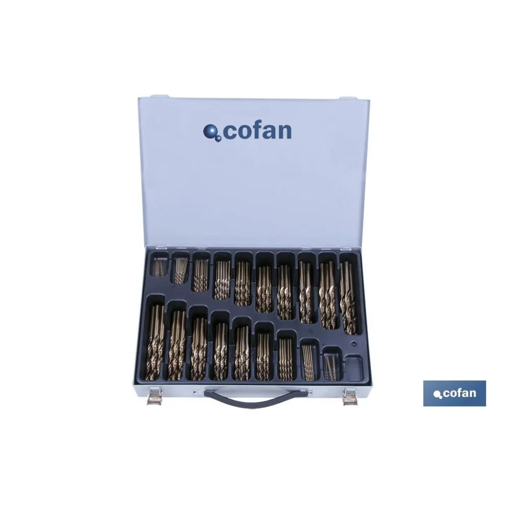 Comprar MALETIN SURTIDO BROCAS COBALTO 1-10 Cofan | almacendeferreteriacor.es