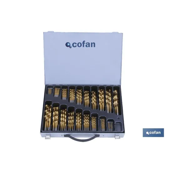 Comprar MALETIN SURTIDO BROCAS TITANIO 1-10 Cofan | almacendeferreteriacor.es