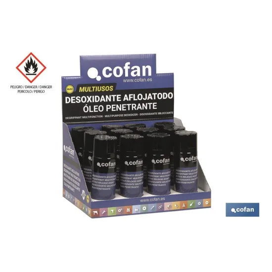 Comprar EXPOSITOR AFLOJATODO 400ML. 12 UNDS Cofan | almacendeferreteriacor.es