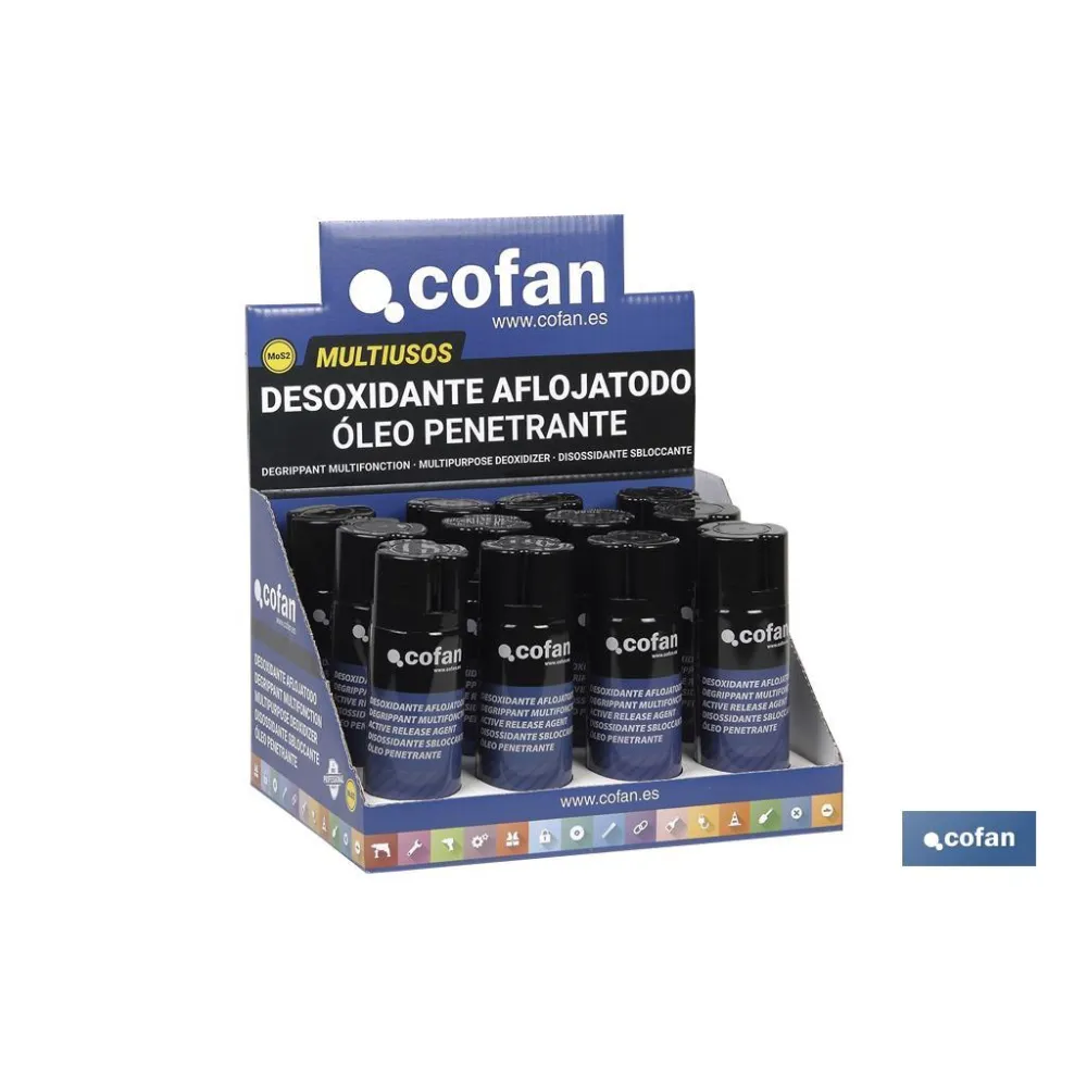 Comprar EXPOSITOR AFLOJATODO 400ML. 12 UNDS Cofan | almacendeferreteriacor.es