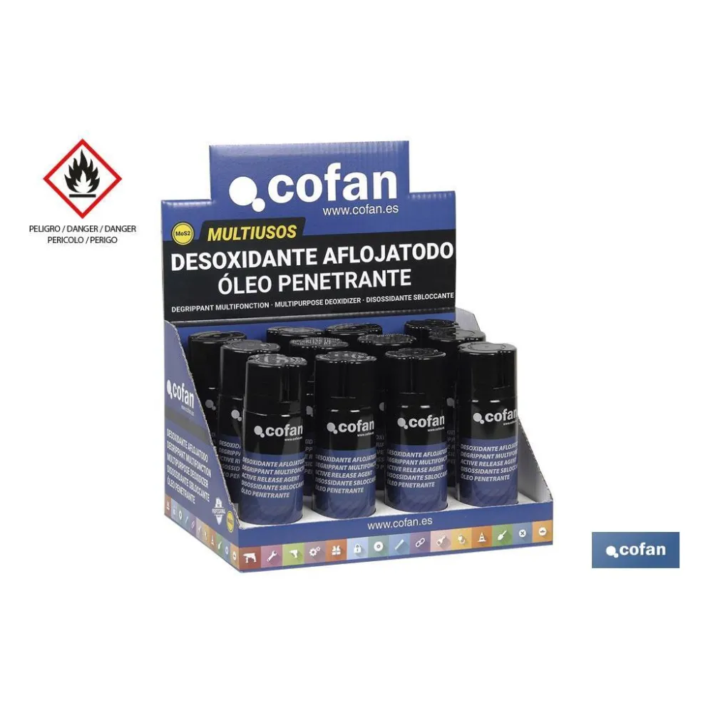 Comprar EXPOSITOR AFLOJATODO 200ML. 20 UNDS Cofan | almacendeferreteriacor.es
