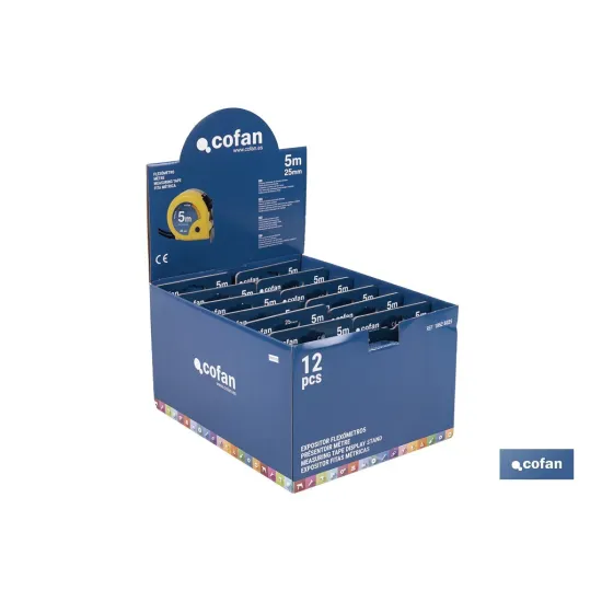 Comprar EXPOSITOR DE FLEXÓMETROS 25 MM X 5  Cofan | almacendeferreteriacor.es