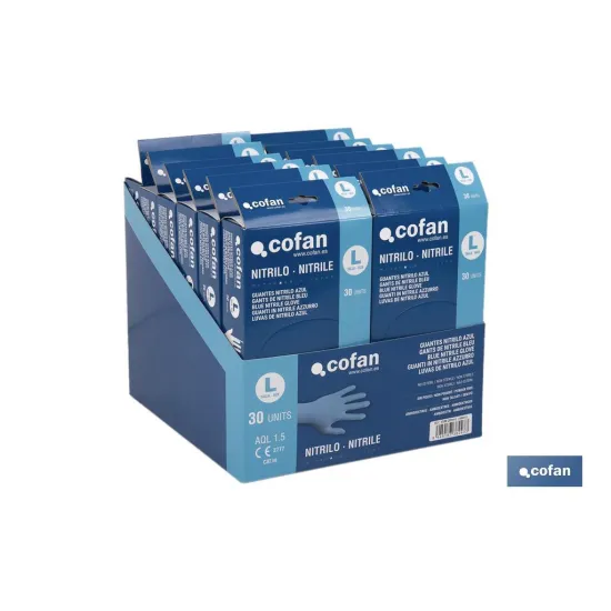 Comprar EXPOSITOR CAJA 30 UNDS. GUANTES NIT Cofan | almacendeferreteriacor.es