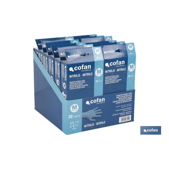 Comprar EXPOSITOR CAJA 30 UNDS. GUANTES NIT Cofan | almacendeferreteriacor.es