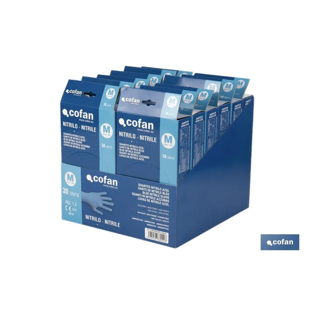 Comprar EXPOSITOR CAJA 30 UNDS. GUANTES NIT Cofan | almacendeferreteriacor.es