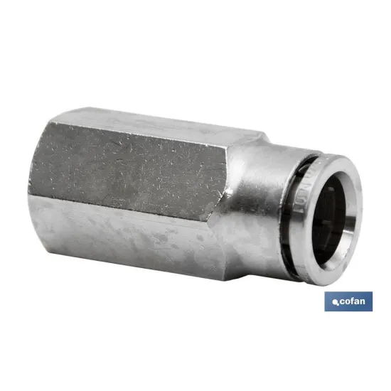 Comprar CONEXIÓN RECTA TUBO 8mm. HEMBRA 1/4 Cofan | almacendeferreteriacor.es