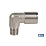 Comprar CONEXION CODO  TUBO 6mm. ROSCA 1/4  Cofan | almacendeferreteriacor.es