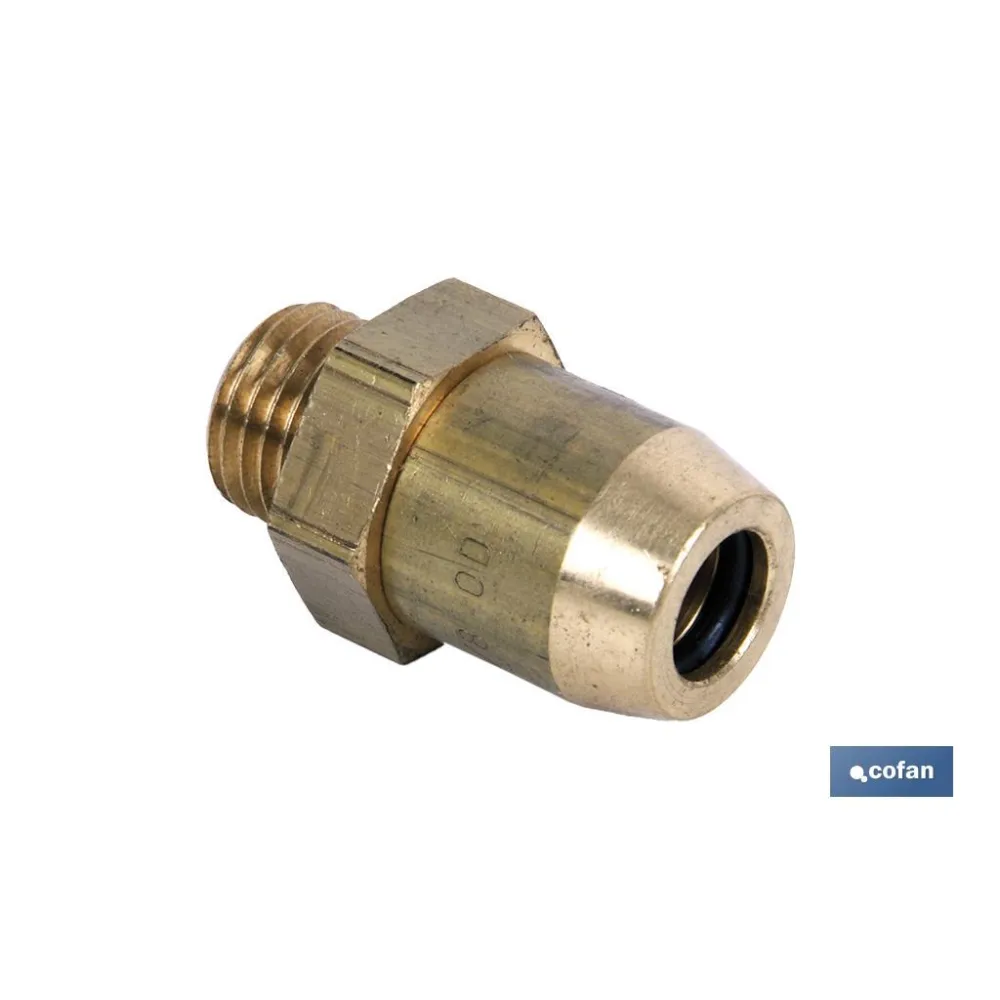 Comprar CONECTOR RAUFOSS TUBO 1/4-ROSCA 12X Cofan | almacendeferreteriacor.es